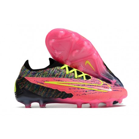 Botas de Futbol Nike Phantom GX Elite FG Rosa Negro Amarillo