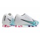 Nike Air Zoom Mercurial Vapor XV Elite FG Blanco Azul Báltico Rosa Blast Indigo Haze