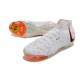 Tacos de Fútbol Nike Phantom Luna Elite FG Blanco Negro Total Naranja