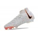 Tacos de Fútbol Nike Phantom Luna Elite FG Blanco Negro Total Naranja