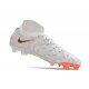 Tacos de Fútbol Nike Phantom Luna Elite FG Blanco Negro Total Naranja