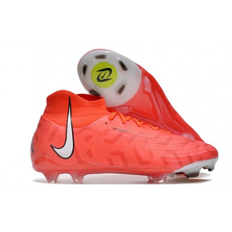 Tacos de Fútbol Nike Phantom Luna Elite FG Carmesí Vivo Blanco