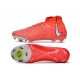 Tacos de Fútbol Nike Phantom Luna Elite FG Carmesí Vivo Blanco