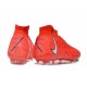 Tacos de Fútbol Nike Phantom Luna Elite FG Carmesí Vivo Blanco