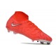 Tacos de Fútbol Nike Phantom Luna Elite FG Carmesí Vivo Blanco