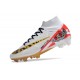 Nike Air Zoom Mercurial Superfly 9 Elite FG MR Blanco Rojo Oro