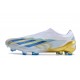 Bota de fútbol X Crazyfast.1 Laceless Blanco Azul Oro
