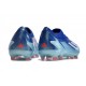Bota de fútbol X Crazyfast.1 Laceless Royal Vivo Blanco Sola Rojo