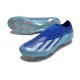 Bota de fútbol X Crazyfast.1 Laceless Royal Vivo Blanco Sola Rojo