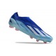 Bota de fútbol X Crazyfast.1 Laceless Royal Vivo Blanco Sola Rojo