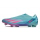 Bota de fútbol X Crazyfast.1 Laceless Messi X Miami Turquesa Rosa