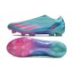 Bota de fútbol X Crazyfast.1 Laceless Messi X Miami Turquesa Rosa