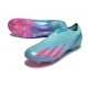Bota de fútbol X Crazyfast.1 Laceless Messi X Miami Turquesa Rosa