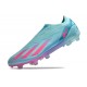 Bota de fútbol X Crazyfast.1 Laceless Messi X Miami Turquesa Rosa