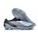 Bota de fútbol X Crazyfast.1 Laceless Plateado Met Azul Felicidad Negro