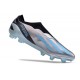 Bota de fútbol X Crazyfast.1 Laceless Plateado Met Azul Felicidad Negro