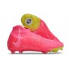 Tacos de Fútbol Nike Phantom Luna Elite FG Rosa Amarillo
