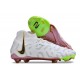 Tacos de Fútbol Nike Phantom Luna Elite FG X WWC Blanco Negro Oro