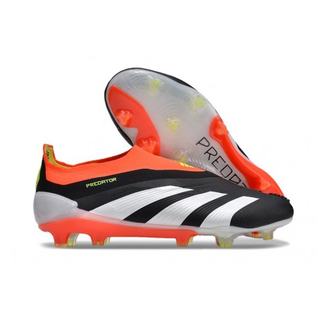 Zapatillas adidas Predator Elite Laceless FG Negro Blanco Rojo