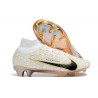 Nike Air Zoom Mercurial Superfly 9 Elite FG Blanco Negro Oro