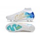 Nike Air Zoom Mercurial Superfly 9 Elite FG Blanco Azul Oro