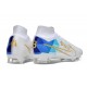 Nike Air Zoom Mercurial Superfly 9 Elite FG Blanco Azul Oro