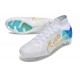Nike Air Zoom Mercurial Superfly 9 Elite FG Blanco Azul Oro