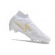 Nike Air Zoom Mercurial Superfly 9 Elite FG Blanco Azul Oro