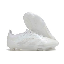 adidas Predator Elite L FG Bota Blanco Plateado Met