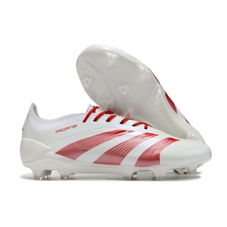 adidas Predator Elite L FG Bota Blanco Rojo
