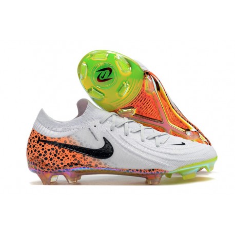Tacos Nike Phantom Luna II Elite FG L Blanco Negro Naranja