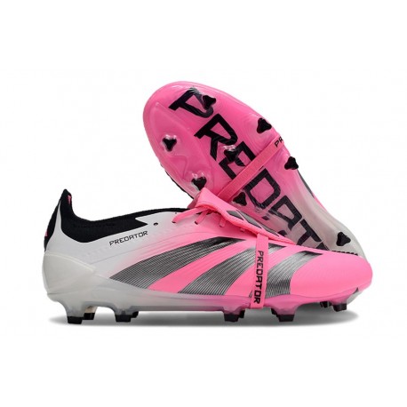 adidas Predator Elite Foldover Tongue FG Rosa Blanco Negro