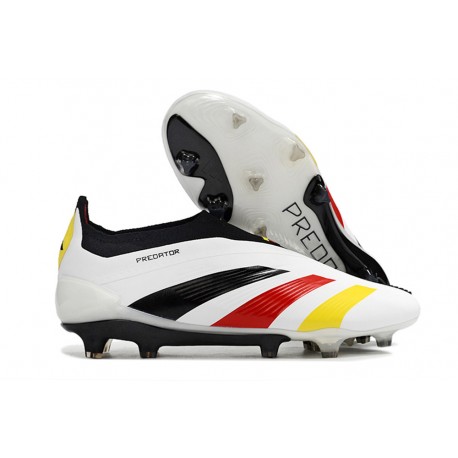 Zapatillas adidas Predator Elite Laceless FG Blanco Negro Rojo Amarillo