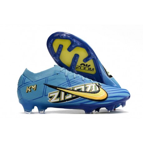 Nike Zoom Mercurial Vapor 15 Elite FG Mbappé Azul Amarillo