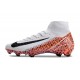 Nike Botas Mercurial Superfly X Elite FG Blanco Negro Naranja