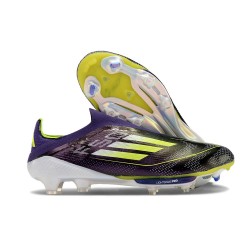 adidas F50 + Sin Cordones FG Morado Unity Blanco Limón Lúcido