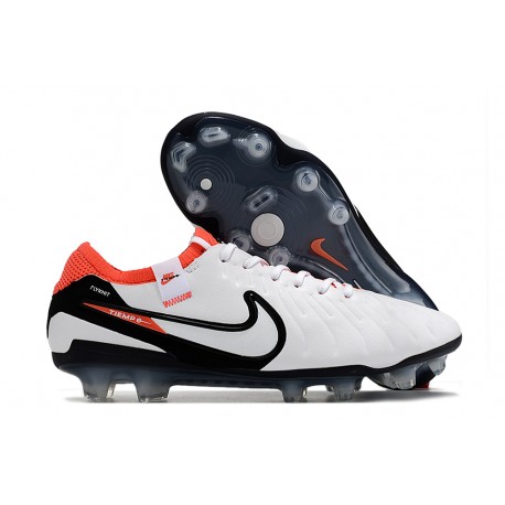 Nike Tiempo Legend 10 Elite FG Blanco Negro Carmesí Vivo