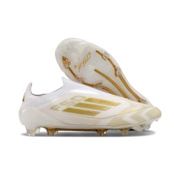 Botas de Fútbol adidas F50 Elite LL FG Ftwr Blanco Dorado Met
