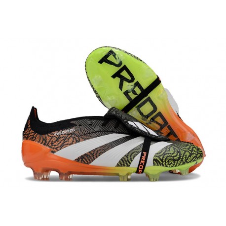 Botas adidas Predator Elite FT FG Negro Blanco Naranja Verde