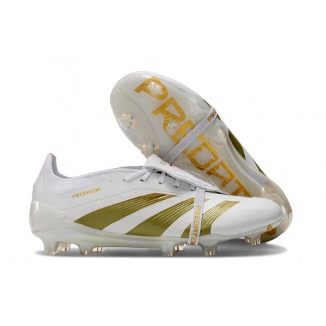 adidas 24 Predator Elite Tongue FG Ftwr Blanco Dorado Met
