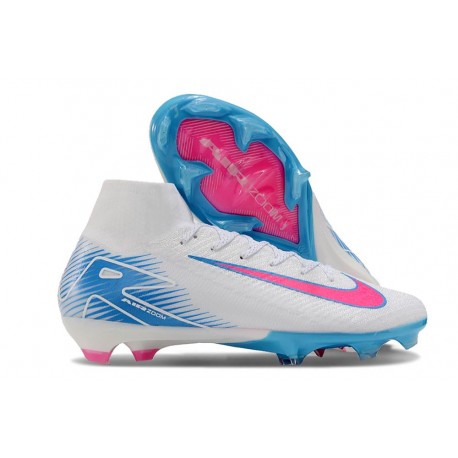 Nike Botas Mercurial Superfly X Elite FG Blanco Azul Rosa