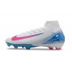 Nike Botas Mercurial Superfly X Elite FG Blanco Azul Rosa
