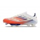 Botas de Futbol adidas F50+ Elite FG Blanco Rojo Solar Azul Lúcido