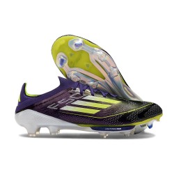 Botas de Futbol adidas F50+ Elite FG Morado Unity Blanco Limón Lúcido