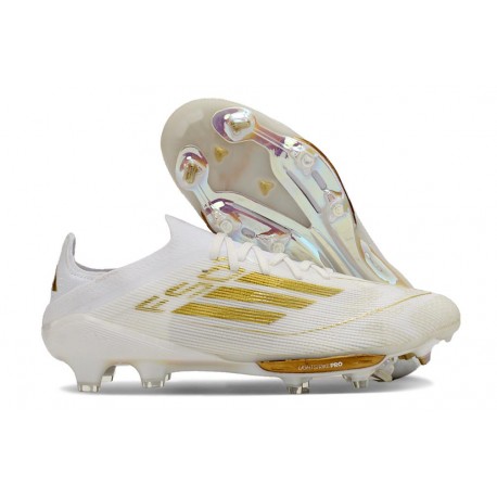 Botas de Futbol adidas F50+ Elite FG Ftwr Blanco Dorado Met