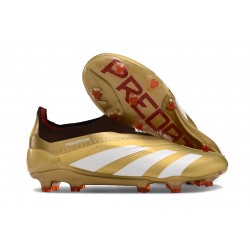 Zapatillas adidas Predator Elite Laceless FG Dorado Blanco Rojo