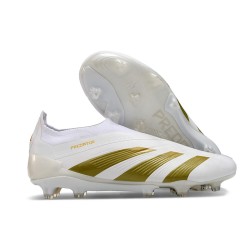 Zapatillas adidas Predator Elite Laceless FG Blanco Dorado