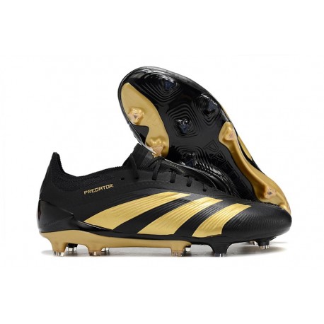 adidas Predator Elite L FG Bota Negro Dorado Met