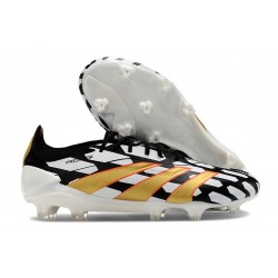 adidas Predator Elite L FG Bota Negro Blanco Dorado Met