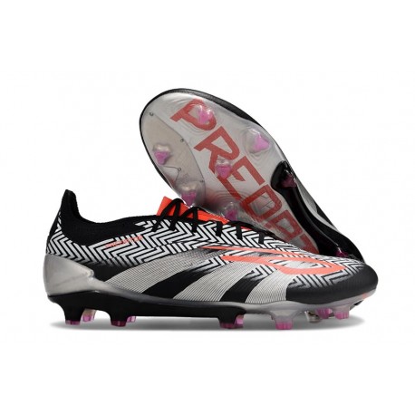adidas Predator Elite L FG Bota Negro Blanco Naranja